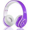 Kabellose Bluetooth Kopfhörer Over Ear inkl. Radio Faltbarer mit Mikrofon Violett