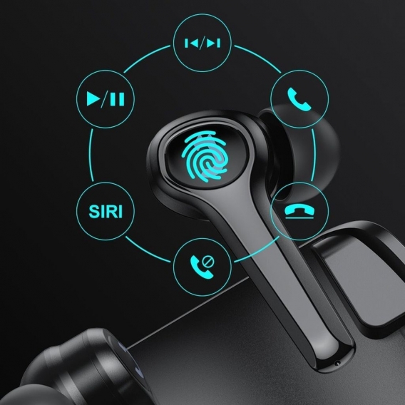 Joyroom Gaming Wasserdicht IPX5 In-Ear Wireless Bluetooth Kopfhörer 5.0 TWS Gaming-Ohrhörer schwarz