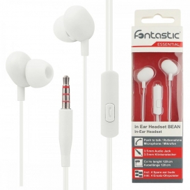 More about Fontastic Essential In-Ear Stereo-Headset Beans Rufannahme-Taste, Mikrofon, Soft White