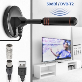 More about 5m 30dbi DVB-T2 Full HD Antenne Leistungsstarke Stabantenne Verstärker Fernseher