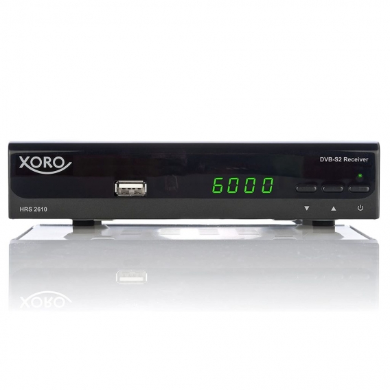XORO Digitaler HD SAT Receiver HRS 2610, DVB-S2, Einkabeltauglich, USB Mediaplayer, LAN, Farbe: Schwarz