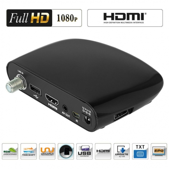 digital Receiver DVB-S / DVB-S2 1080p HD mini Sat Empfänger FULL HD