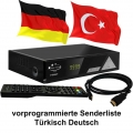 Türkische TV Sat Receiver Golden Interstar HD FTA S2 19 +42 programmiert USB LAN