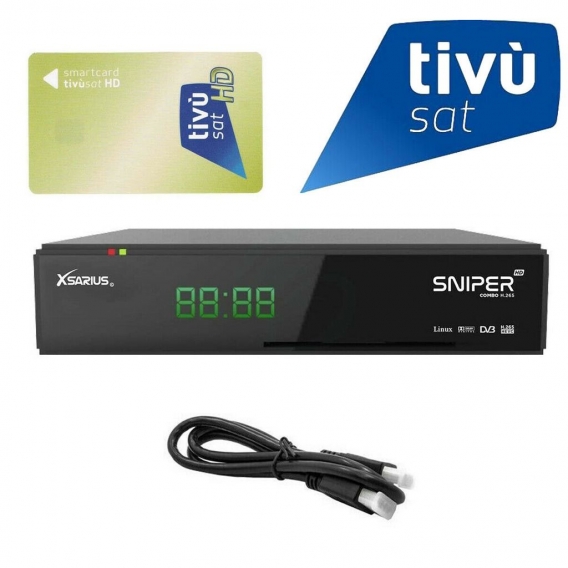 Apebox S2 Full HD 1080p H.265 LAN DVB-S2 Sat Multimedia IPTV Receiver mit TIVUSAT HD Karte