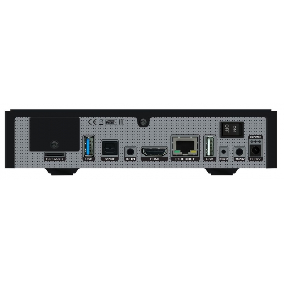 GigaBlue UHD IP 4K IP Box Receiver inkl. 1x Dual DVB-S2x Tuner v.2 USB HDMI SD Karte Multiroom Ultra HD