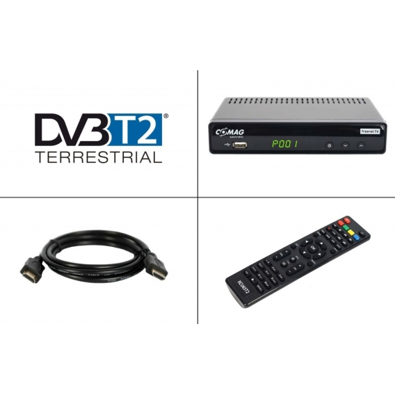 COMAG SL65T2 DVB-T2 Receiver inkl. 3 Monate gratis Freenet TV (Private Sender in Full-HD), PVR Ready, Digital, Full-HD 1080p, HD