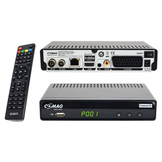 COMAG SL65T2 DVB-T2 Receiver inkl. 3 Monate gratis Freenet TV (Private Sender in Full-HD), PVR Ready, Digital, Full-HD 1080p, HD