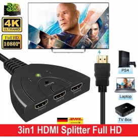 More about Melario HDMI Splitter 3in1 Switch Kabel Verteiler Adapter Umschalter Hub Full HD 1080P