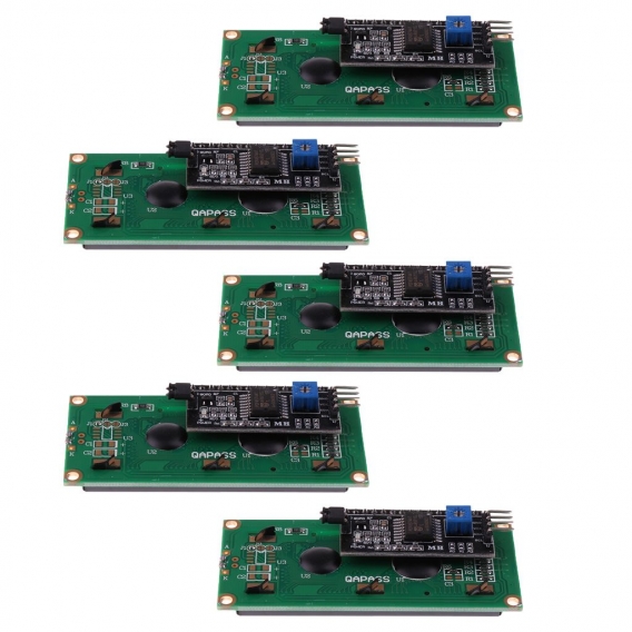 IIC I2C Serielle LCD Display Modul Anzeigen 1602 Zeichen für Arduino - Grün (5 Stück)