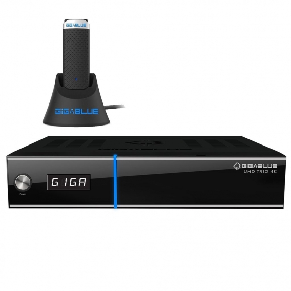 Gigablue UHD TRIO 4K 1xDVB-S2X MS 1xDVB-C/T2 Tuner 1200Mbit Wlan E2 Linux Receiver Schwarz