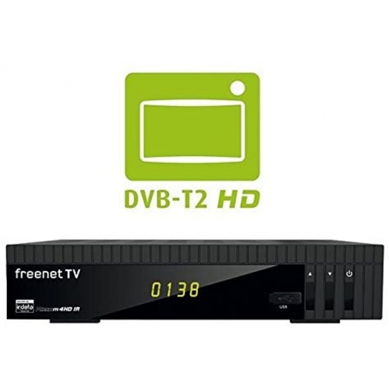 Microelectronic Micro m4HD IR Full HDHEVC DVB-T/T2 Receiver (H.265, HDTV, HDMI, Irdeto Access System, Media Player, PVR Ready, U