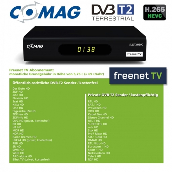 Comag SL60T2 DVB-T2 HD Receiver