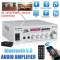 MECO bluetooth 5.0 Stereo Audio HiFi Verstärker 200W Digital Amplifier 12V/230V 2CH mit Fernbedienung FM Radio Mic Auto USB SD S