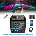 Professional Audio Mixer Sound Board Konsole System Interface 4 Kanal Digital USB MP3 Computer Eingang 48V Phantom Power Stereo 