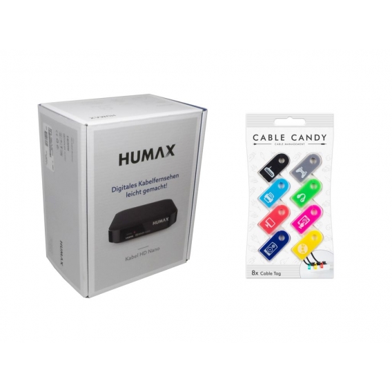 Humax Kabel HD Nano, DVB-C Receiver, Cable Candy Kabel Tag, schwarz