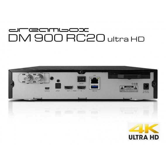 Dreambox DM900 RC20 UHD 4K 1x Dual DVB-S2X MS Tuner + 1TB HDD