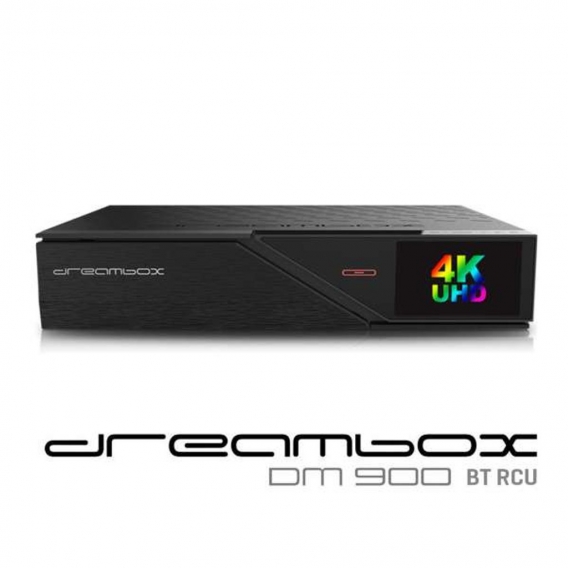 Dreambox DM900 BT UHD 4K E2 Linux 2xDVB-S2X 1xDVB-C/T2 MS Triple Receiver Schwarz