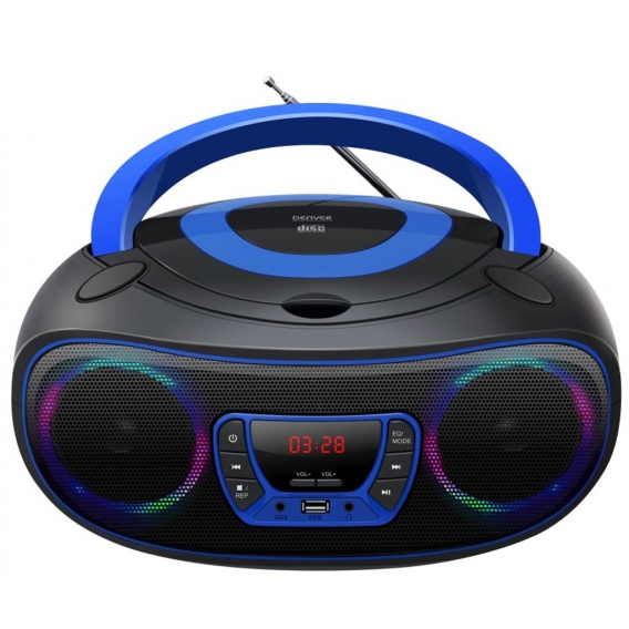 Denver Boombox Radio TCL-212BT, CD, Bluetooth, USB, Farbe: Blau