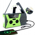 Solar Radio,AM/FM Kurbelradio Tragbar USB Notfallradio mit 4000mAh Wiederaufladbare Batterie, Led Taschenlampe, SOS Alarm und Ha