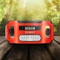 Duronic Apex Radio AM/FM - Mit Radiowecker und Taschenlampe - Aufladbar mit Solar, Kurbel und USB - 300mAh Akku - Bis zu 7h Musi