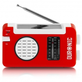 More about Duronic Hybrid Radio AM/FM - Aufladbar mit Solar, Kurbel und USB - 300mAh Akku - Bis zu 7h Musik mit voller Ladung - Mit Kopfhör