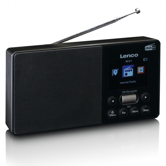 Lenco PIR-510 tragbares Internetradio - DAB+ und FM Radio - Spotify Connect - WLAN - USB Player und Lader - 2,4” TFT LCD - 2 Wat