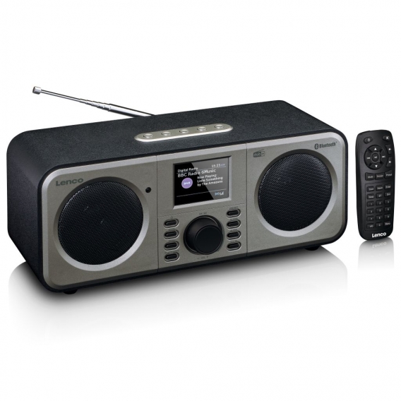 Lenco DAR-030BK - Stereo DAB+ FM-Radio mit Bluetooth - Schwarz