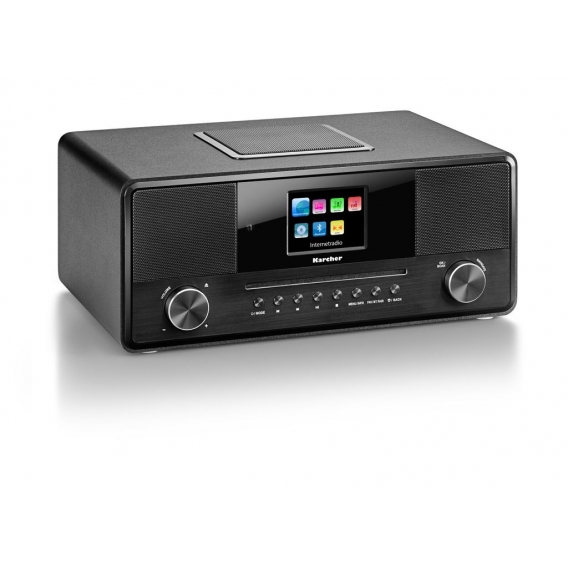KARCHER DAB 9000CDI Internetradio schwarz ( WLAN Bluetooth DAB+/Internetradio AUX-Eingang Kopfhörerausgang CD/MP3-Player Wecker 
