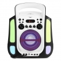 auna Kara Illumina Karaoke Anlage Set Karaoke Player (2 x Mikrofon, CD+G-Player, Top-Loading, MP3-fähiger USB-Port, Echo-Effekt,