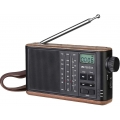 Retekess TR613 Tragbares Radio, FM MW SW 3-Band-Analogradio, Unterstützt TF-Karte