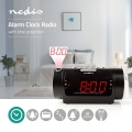 Nedis Unisex Nedis - Digitaler Radiowecker mit Projektion - 0,9"-LED - UKW - Dual Alarm - Schlummerfunktion