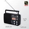 AKAI Multiband AM FM SW Radio mit digitaler Abstimmung Kurzwellenempfänger