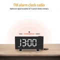 LEDs Clock Multifunctional Projection FM Radio 2 Wecker Clock Brightness 4 Einstellbar mit USB-Ladeanschluss