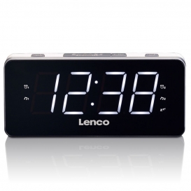 More about Lenco CR-18 White - FM-Radiowecker mit großem 1,8" Display - weiße LED´s - 2 Weckzeiten - Schlummerfunktion - Dimmfunktion - Wei