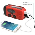 Multifunktionsradio, Handy-Notladung, handgekurbeltes Solarradio, rot