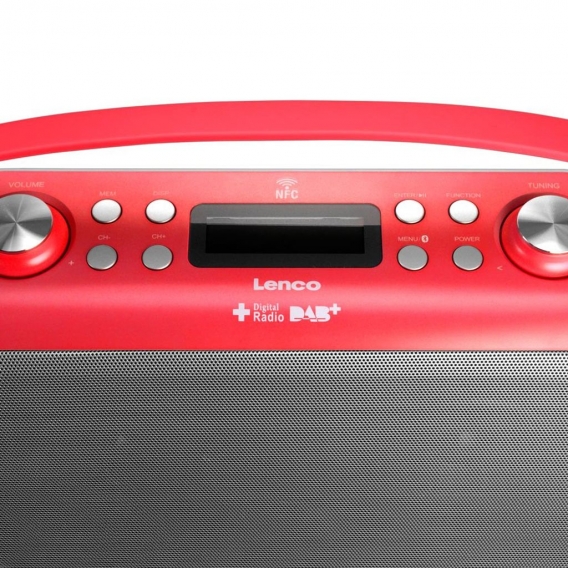 Lenco Lucille, Tragbar, DAB+,FM, 5 W, LCD, Rot, Lithium-Ion (Li-Ion)