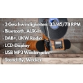 Cyberlux Vertikal Plattenspieler mit USB | Bluetooth | DAB+ Radio | AUX-IN | Fernbedienung
