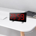 Digitaler Wecker Tischuhren Tragbarer Tisch LED Spiegel Großer Bildschirm USB Dimmbar Elektronisch für Regal Desktop Büro Schlaf