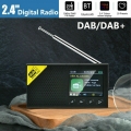 2,4" Tragbares DAB/DAB+ Digitalradio Empfänger Bluetooth Wecker Bluetooth-Funktion FM Tuner Audioempfänger