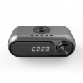 Bluetooth-Lautsprecher LED-Digitaluhr Multifunktionale Soundbox Drahtloses Ladegerät Schreibtischuhr FM-Radio