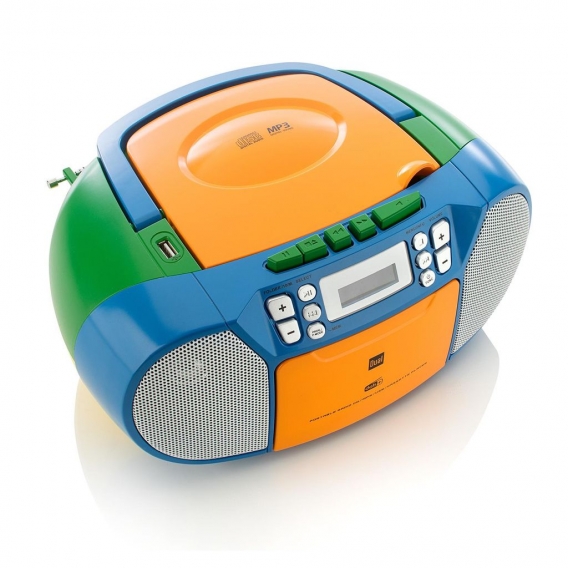 DGC DAB-P 210 Boombox Kassettenradio DAB+ UKW CD Kassette AUX Bunt