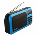 Mini tragbare digitale LED-Anzeige Stereo AUX TF-Karte FM-Radioempfänger Lautsprecher-Blau