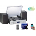 auvisio Musikanlage MHX-620 Plattenspieler/Digitalisierer, BT, DAB+, CD, MC, USB, MP3 Schallplatten Spieler