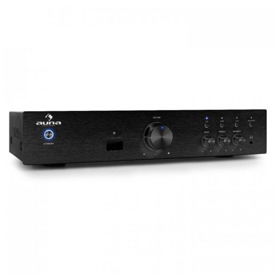auna AV2-CD508BT Stereo HiFi Audio-Verstärker Heimkino-Verstärker Musik Anlage (600 Watt max, Bluetooth, Aux-In, 3 x Stereo-Cinc