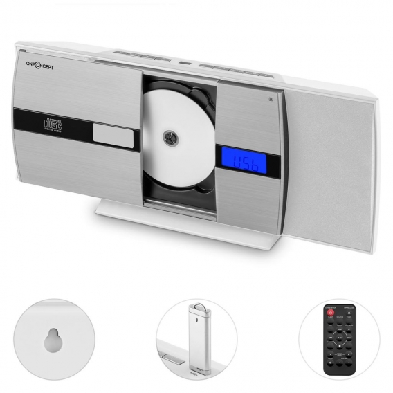 ONECONCEPT V-15 CD-Kompaktanlage, 1 Lautsprecher, 5 Watt RMS, CD, MP3, USB