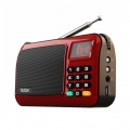 Mini tragbare digitale LED-Anzeige Stereo AUX TF-Karte FM-Radioempfänger Lautsprecher-rot