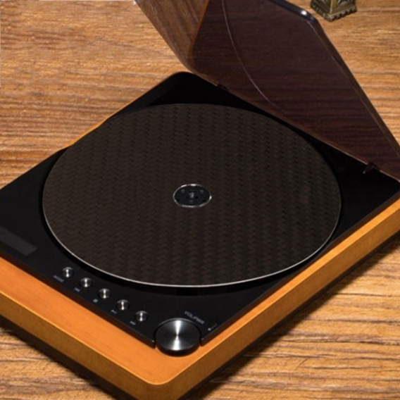 CD-Stabilisator Tuning Pad DVD-Wiedergabe für Up-Plattenspieler Kohlefaser Farbe Schwarz