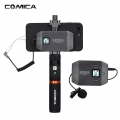 COMICA CVM-WS50 (A) 6-Kanal UHF Wireless Smartphone Lavalier-Mikrofon-System 197ft Reichweite mit Handyhalter + Grip + Fernbedie