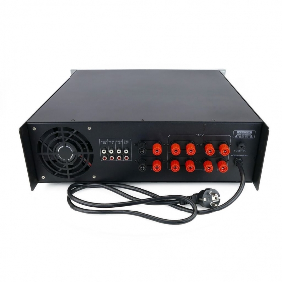BeMatik - Professionelle Sound-Verstärker 1000W 110V 8 Zonen mit MP3 AUX MIC Rack