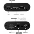 HDMI zu HDMI + Audio (SPDIF, 3.5 mm, ARC) Audio Extractor/Splitter 4K 3D